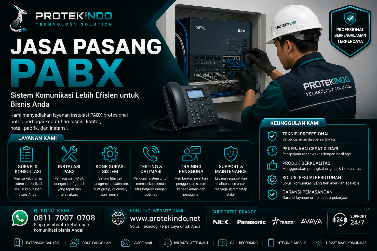 Jasa Pemasangan PABX Batam untuk Kantor & Perusahaan