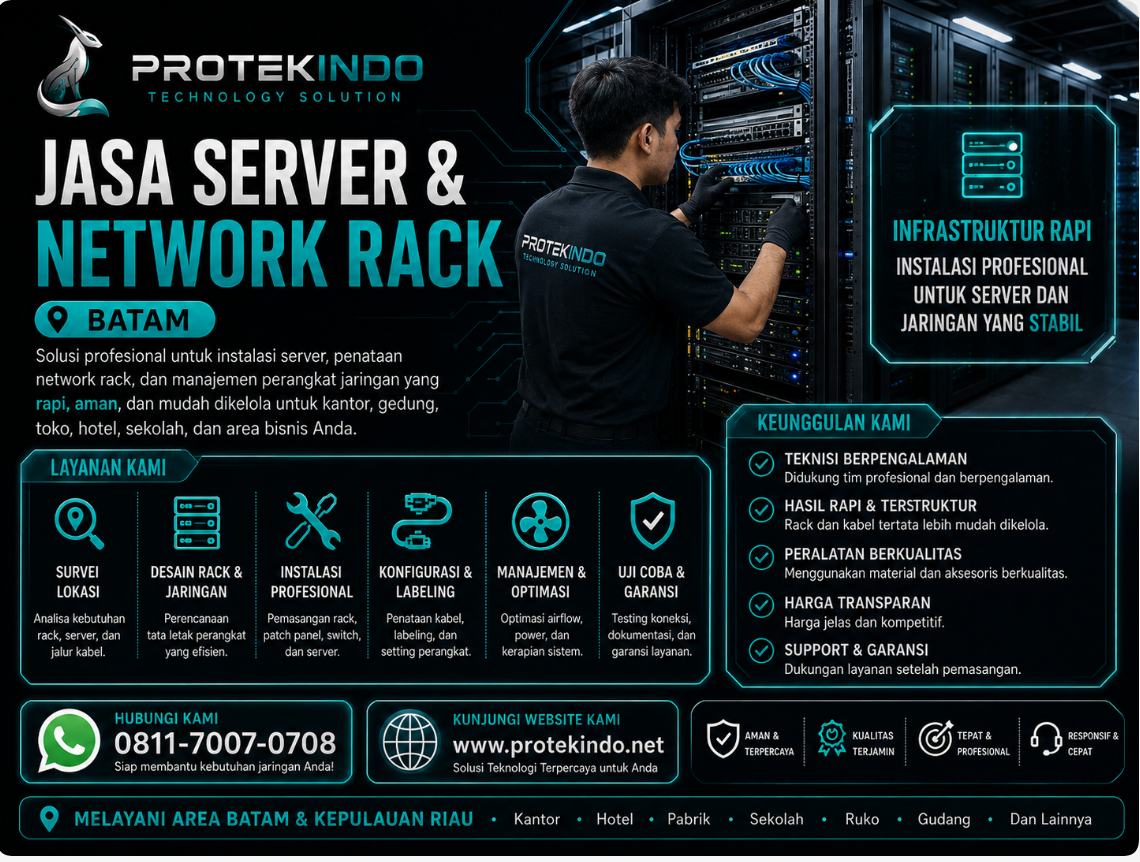 Jasa Pemasangan Server & Network Rack Batam