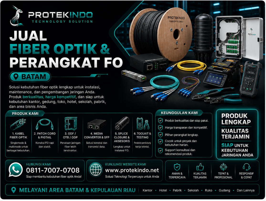 Jual Fiber Optik & Perangkat FO Batam
