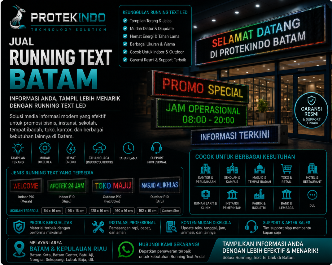 Jual Running Text Batam