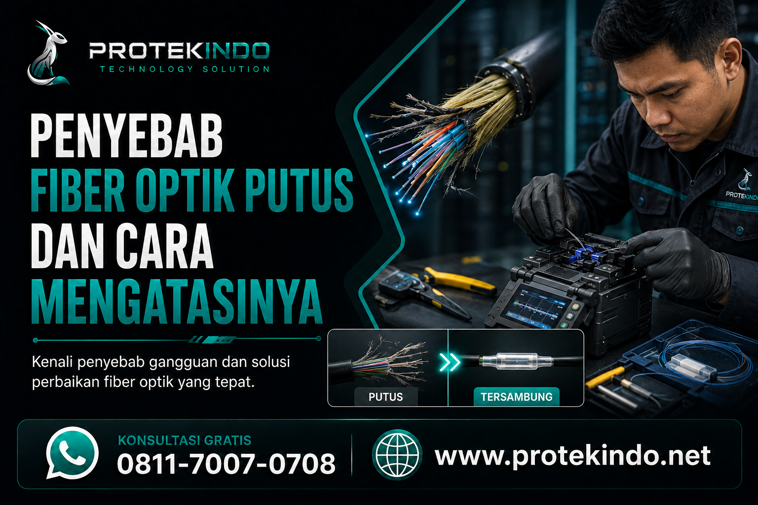 Penyebab Fiber Optik Putus dan Cara Mengatasinya
